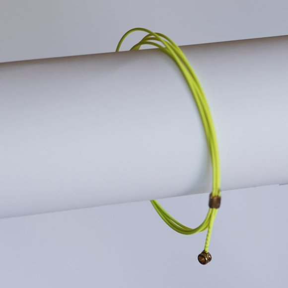 Guitar String Bracelet - Neon Yellow - Picture 3 of 3